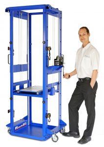 Server lift with Open Back Design For Lifting Oversized Devices